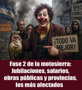 Fase 2 de la motosierra: Jubilaciones, salarios, obras públicas y provincias, los más afectados Fase 2 de la motosierra: Jubilaciones, salarios, obras públicas y provincias, los más afectados