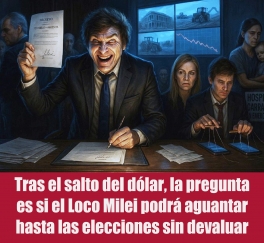 Tras el salto del dólar, la pregunta es si el Loco Milei podrá aguantar hasta las elecciones sin devaluar Tras el salto del dólar, la pregunta es si el Loco Milei podrá aguantar hasta las elecciones sin devaluar