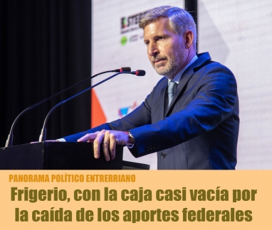 Frigerio, con la caja casi vacía por la caída de los aportes federales